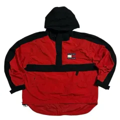 トミーヒルフィガー オールドスクール ロゴパッチ アノラック(XL)