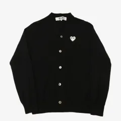 (正規品) COMME des GARCONS PLAY Vネック カーディガン ブラック L
