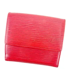 【最大30％OFF】ルイ・ヴィトン LOUIS VUITTON 二つ折り財布 エピ ポルトモネビエカルトクレディ レッド レディース 中古