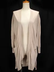 グリーンレーベルリラクシング ユナイテッドアローズ green label relaxing CR ICE LONG カーディガン トッパー ニット コットン ピンク ベージュ