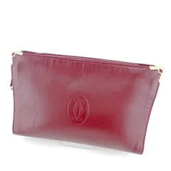 【最大30％OFF★ウィンターセール】カルティエ CARTIER クラッチバッグ マストライン ボルドー ゴールド レディース 中古