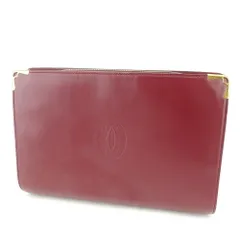 【最大30％OFF】カルティエ CARTIER クラッチバッグ マストライン ボルドー ゴールド レディース 中古