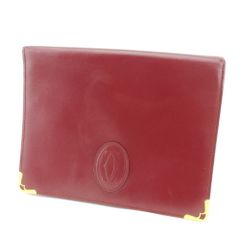 Cartier バーガンディ レザー クラッチバッグ セカンドバッグ - メルカリ