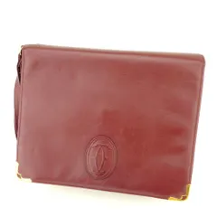 【最大30％OFF】カルティエ CARTIER クラッチバッグ マストライン ボルドー ゴールド レディース 中古