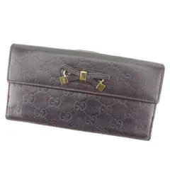 【最大30％OFF】グッチ GUCCI 長財布 グッチシマ ブラウン レディース 中古
