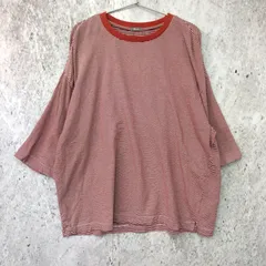 JOURNAL STANDARD Relume ジャーナルスタンドレリューム オーバー サイズ  ボーダー Tシャツ オレンジ × ホワイト Lサイズ 〇◇