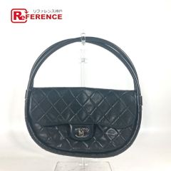 CHANEL シャネル ハンドバッグ フラフープ ラムスキン ブラック