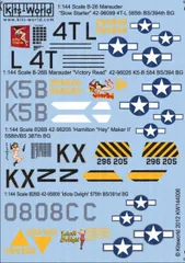 キッツワールド KW144006 1/144 アメリカ陸軍航空群 B-26 マローダー デカールセット