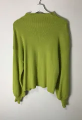 レディース リブ編みハイネックセーター サイズM