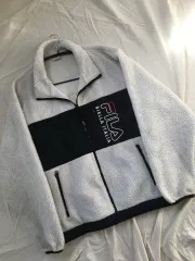 FILA フィラ 刺繍 ロゴ フリース ジャケット