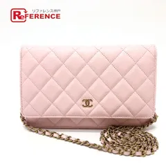 CHANEL シャネル ショルダーバッグ チェーンウォレット AP0250 キャビアスキン ピンク