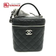 CHANEL シャネル バニティバッグ ココマーク CC マトラッセ キルティング AS2362 キャビアスキン SV金具 ブラック