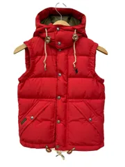 POLORALPH LAUREN (ポロラルフローレン) フード付きダウンベスト 2WAY ポニー刺繡 XS レッド メンズ/045