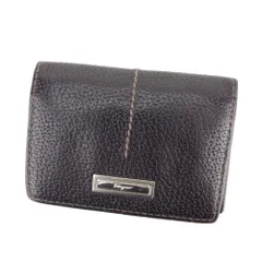 【最大30％OFF】サルヴァトーレフェラガモ Salvatore Ferragamo カードケース ブラウン レディース 中古