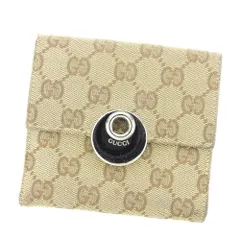 【最大30％OFF】グッチ GUCCI 二つ折り財布 GG柄 ブラウン ベージュ レディース 中古