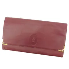 【最大30％OFF★ウィンターセール】カルティエ CARTIER クラッチバッグ マストライン ボルドー ゴールド レディース 中古