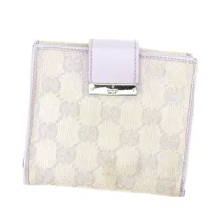 【最大30％OFF】グッチ GUCCI 二つ折り財布 GG柄 パープル　ベージュ レディース 中古