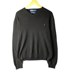 古着 ラルフローレン Ralph Lauren POLO by Ralph Lauren Vネック ピマコットンニットセーター メンズL相当/eaa482625