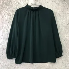 A/C DESIGN BY ALPHA CUBIC エーシーデザインバイアルファキュービック ロール ネック ブラウス グリーン 9Rサイズ 〇◇☆のサムネイル