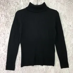 select MOCA セレクトモカ シンプル リブ タートル ニット ブラック Fサイズ ◇〇