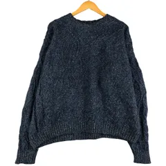 古着 80~90年代 ランズエンド LANDS’ END カラーネップ フィッシャーマン アランニットセーター スコットランド製 メンズL相当/eaa596801