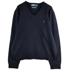 古着 ラルフローレン Ralph Lauren POLO by Ralph Lauren Vネック ラムウールニットセーター メンズXL相当/eaa601604