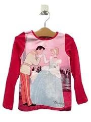 【中古】H&M エイチアンドエム　子供服　ロングTシャツ　ピンク　シンデレラ　４－６歳　女の子＿S19＿セルモアから出品＿s-0428-r19