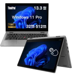 レノボ ノートパソコン ThinkPad L390 Yoga,13.3インチ 2in1 パソコン Office搭?,中古 ノート PC(1080P) 32GBメモリ 512GB SSD,Windows 11 Pro 初心者 学生向 日?キーボ a806c8d3