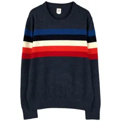 古着 ギャップ GAP マルチボーダー ナイロン×メリノウールニットセーター メンズL相当/eaa603518