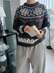 ジェイr ノルディック ニット クリスマス