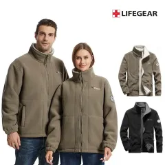 ノルウェー タートルネック フリース アウター ユニセックス ハイネック ジップアップ ボア ファー 冬 アウトドア