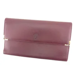 【最大30％OFF★ウィンターセール】カルティエ CARTIER 三つ折り財布 マストライン ボルドー レディース 中古