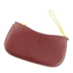 【最大30％OFF★ウィンターセール】カルティエ CARTIER ポーチ マストライン ボルドー ゴールド レディース 中古