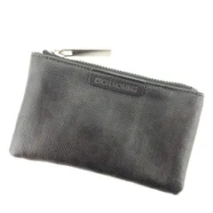 【最大30％OFF】ディオール・オム DIOR HOMME コインケース トロッター ブラック グレー 灰色 シルバー レディース 中古