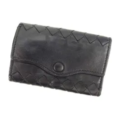 【最大30％OFF】ボッテガヴェネタ BOTTEGAVENETA キーケース イントレチャート ブラック レディース 中古