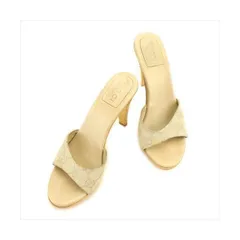 【最大30％OFF★ウィンターセール】グッチ GUCCI ミュール GGキャンバス ♯35ハーフC サンダル ベージュ レディース 中古