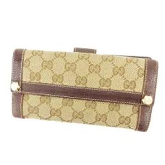 【最大30％OFF】グッチ GUCCI 二つ折り財布 GG柄 ブラウン レディース 中古