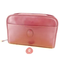 【最大30％OFF★ウィンターセール】カルティエ CARTIER クラッチバッグ マストライン ボルドー ゴールド系 レディース 中古