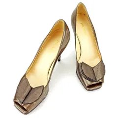 【最大30％OFF】プラダ PRADA パンプス オープントゥ ♯35ハーフ ハイヒール チャコールグレー レディース 中古
