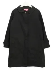 ジュンコシマダ JUNKO SHIMADA mocassin ライナー付き コート 1 ブラック 黒 ラウンドカラー 丸襟 アウター 上着