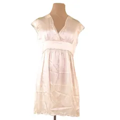 【最大30％OFF★ウィンターセール】シーバイクロエ SEE BY CHLOE ワンピース シルクサテン ♯USA2サイズ ライトベージュ レディース 中古