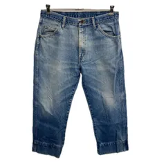 メキシコ製 RUSTLER デニムパンツ W36 ライトブルー ラスラー ジップアップ アメカジ ジーンズ デニム コットン 2512-348