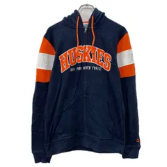 Champion ロゴスウェット パーカー S ネイビー オレンジ チャンピオン ジップアップ ビッグロゴ ジップパーカー フーディー 秋物 a712-6140