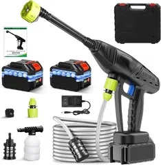 SALE 高圧洗浄機 コードレス 充電式 工場直販 高圧洗車機 10Mpa最大吐出压力 吐出水量8L/min 20000mAh大容量バッテリー 6in1ノズル付き 800Wブラシレスモータ 自吸式 45*20 10M噴射距離 軽量 噴射圧30bar