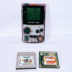 ゲームボーイカラー　クリアパープル ソフト2本セット ドラゴンクエストモンスターズ とっとこハム太郎 ともだち大作戦でちゅ セット