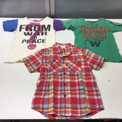 送料無料★JUNK STORE ジュンコストア★トップス３枚セット★子供 キッズ 140★半袖Tシャツ チェックシャツ #30610sj66