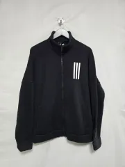 アディダス ブラック 起毛 ジップアップ トラック ジャケット 110 1215