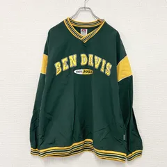 古着 used BEN DAVIS ベンデイビス ナイロンプルオーバージャケット 緑 グリーン XLサイズ