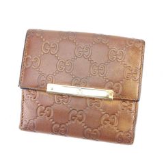 美品】グッチ シマ 三つ折り財布 パープル グレージュ - メルカリ