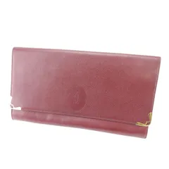 【最大30％OFF】カルティエ CARTIER クラッチバッグ マストライン ボルドー×ゴールド レディース 中古